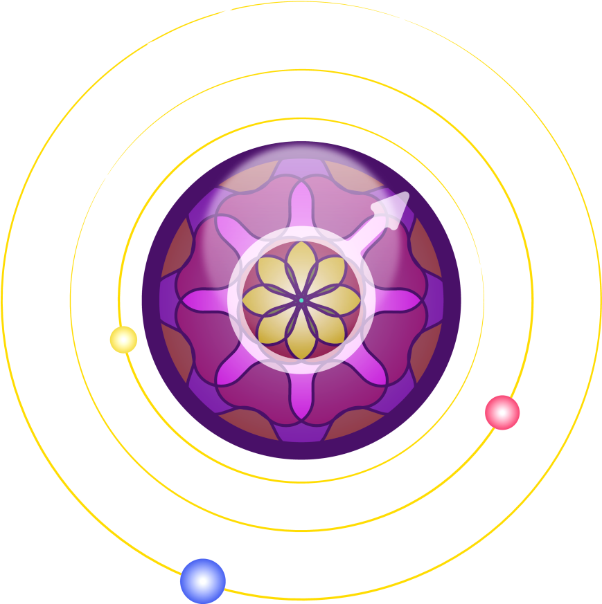 Stylized Mars Orbit Graphic PNG image