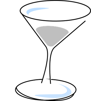 Stylized Martini Glass Graphic PNG image