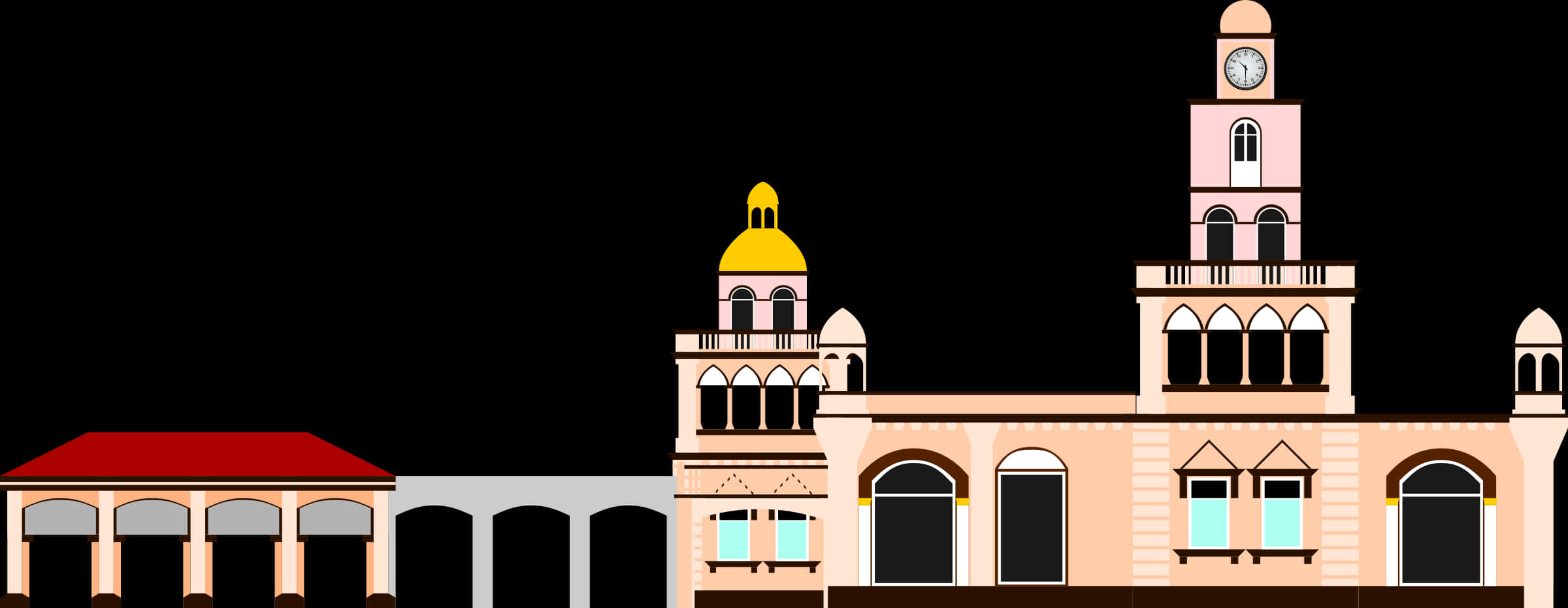 Stylized Masjid Vector Illustration PNG image