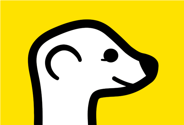 Stylized Meerkat Profile Yellow Background PNG image