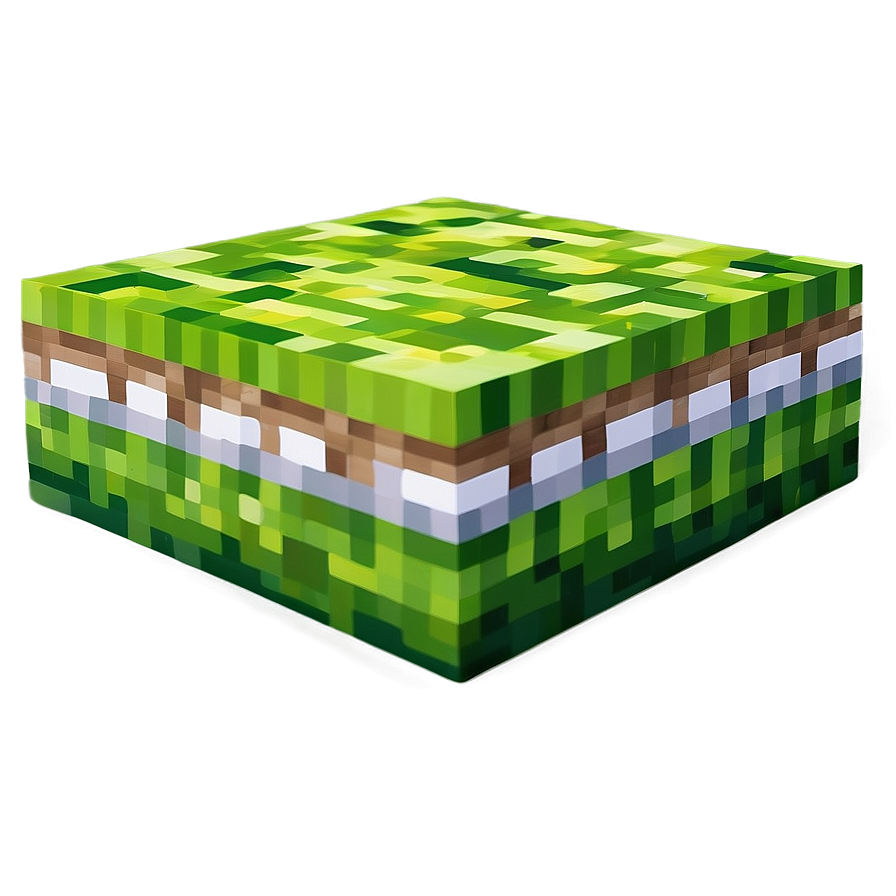 Stylized Minecraft Grass Block Png Mbv9 PNG image