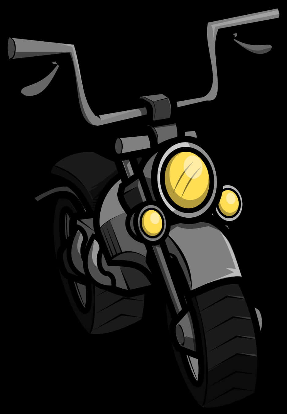 Stylized Motorcycle Illustration PNG image