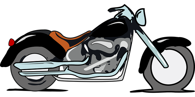 Stylized Motorcycle Vector Art PNG image