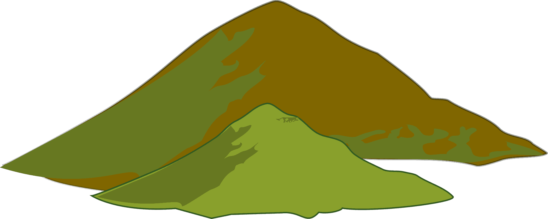 Stylized Mountain Range Illustration PNG image
