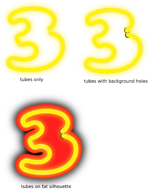 Stylized Number3 Variations PNG image