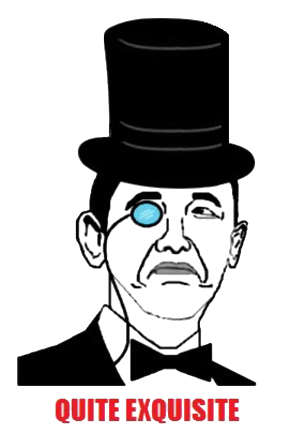 Stylized Obama Monocle Top Hat PNG image