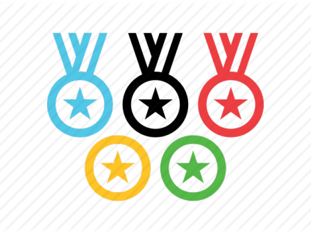 Stylized Olympic Ringswith Stars PNG image