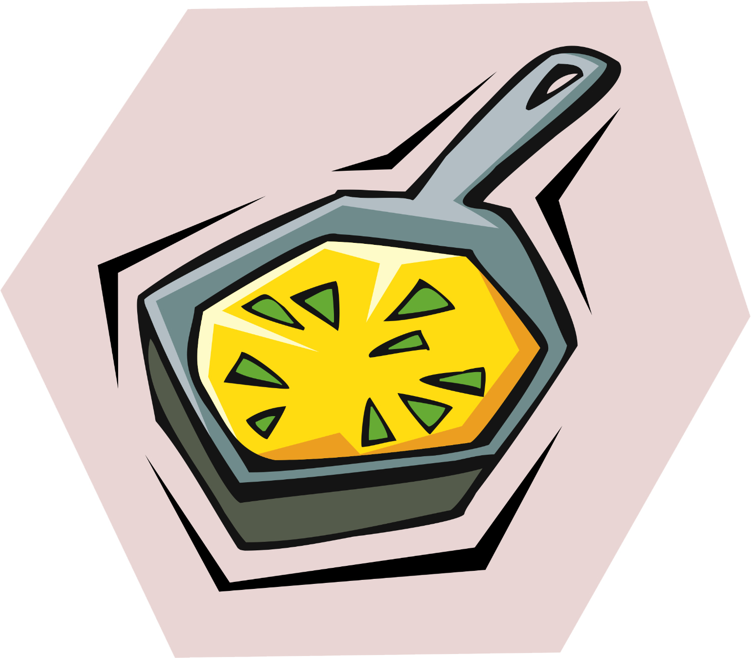 Stylized Omelettein Pan PNG image