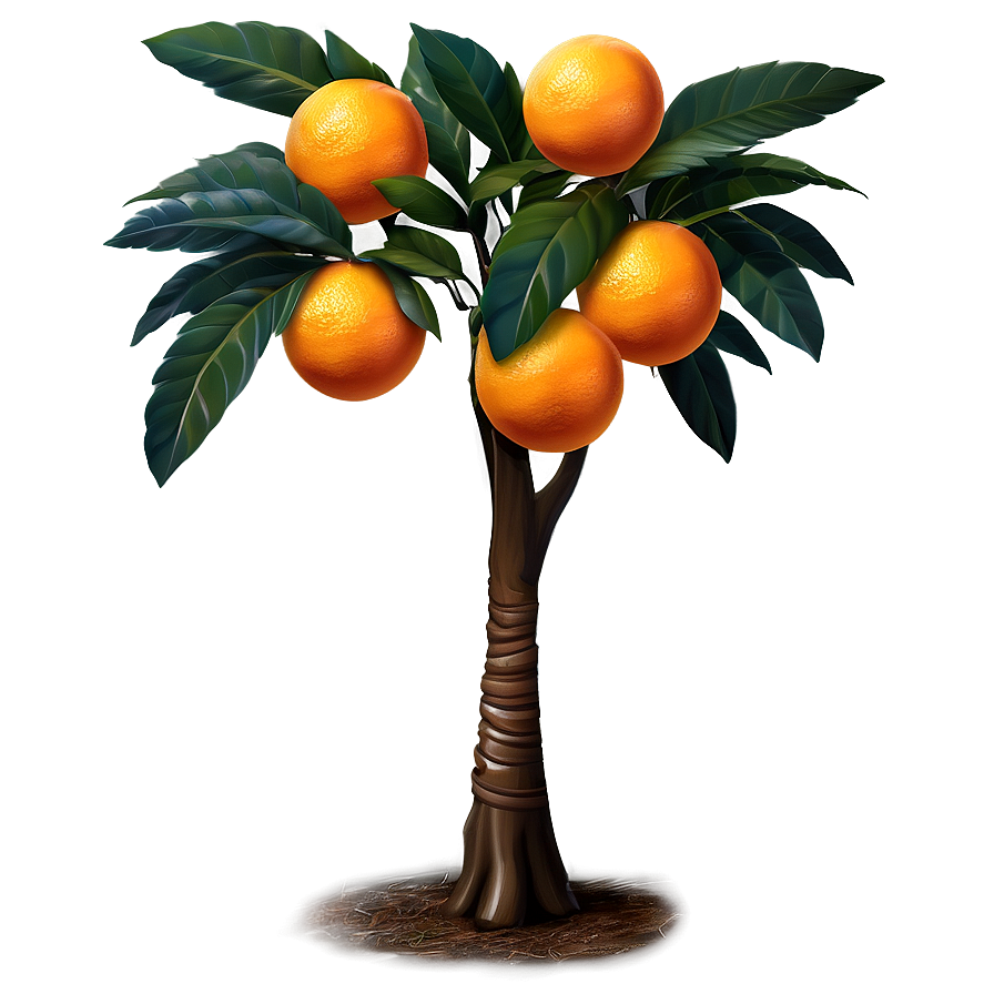 Stylized Orange Tree Png 3 PNG image