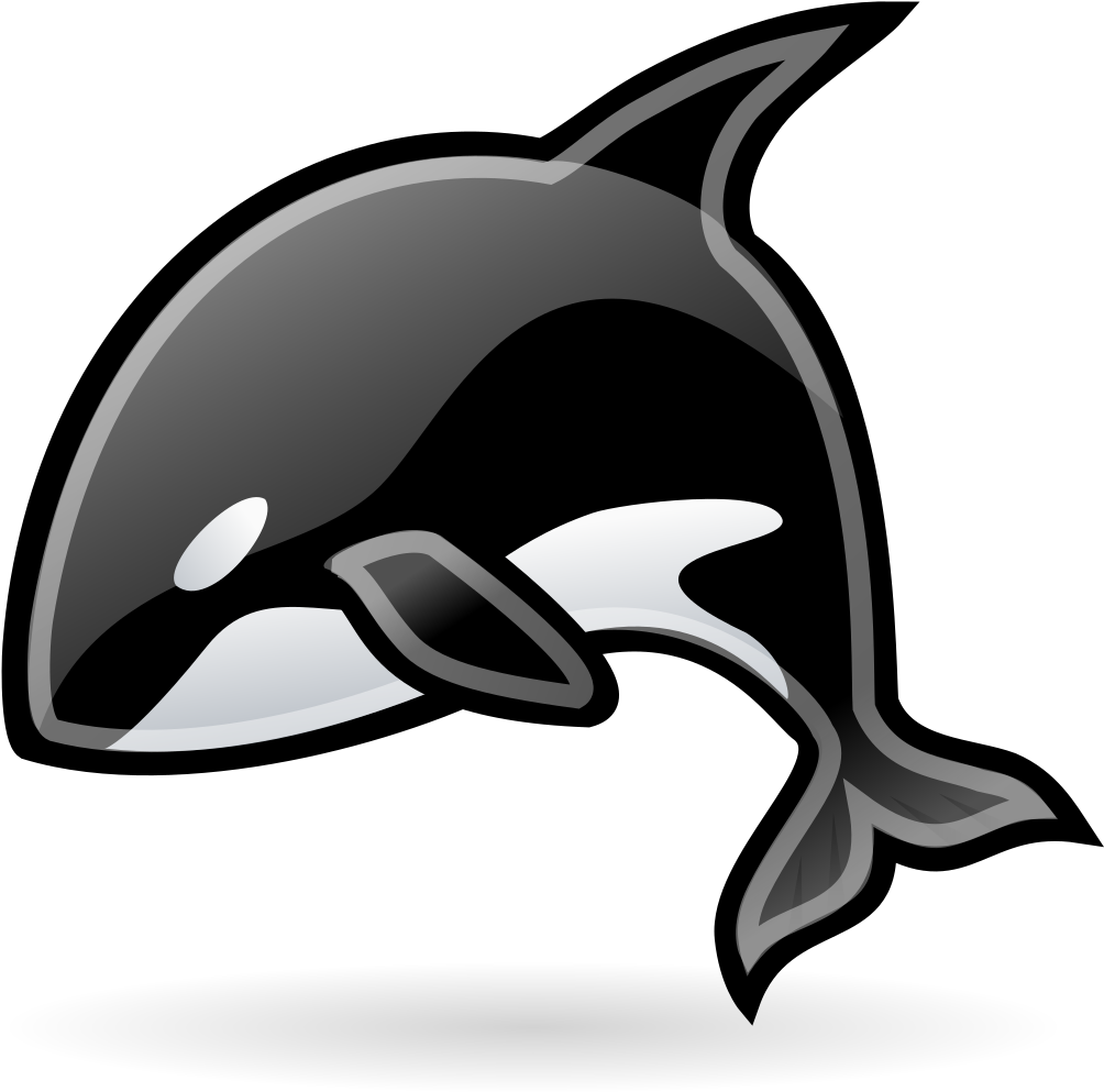 Stylized Orca Illustration PNG image