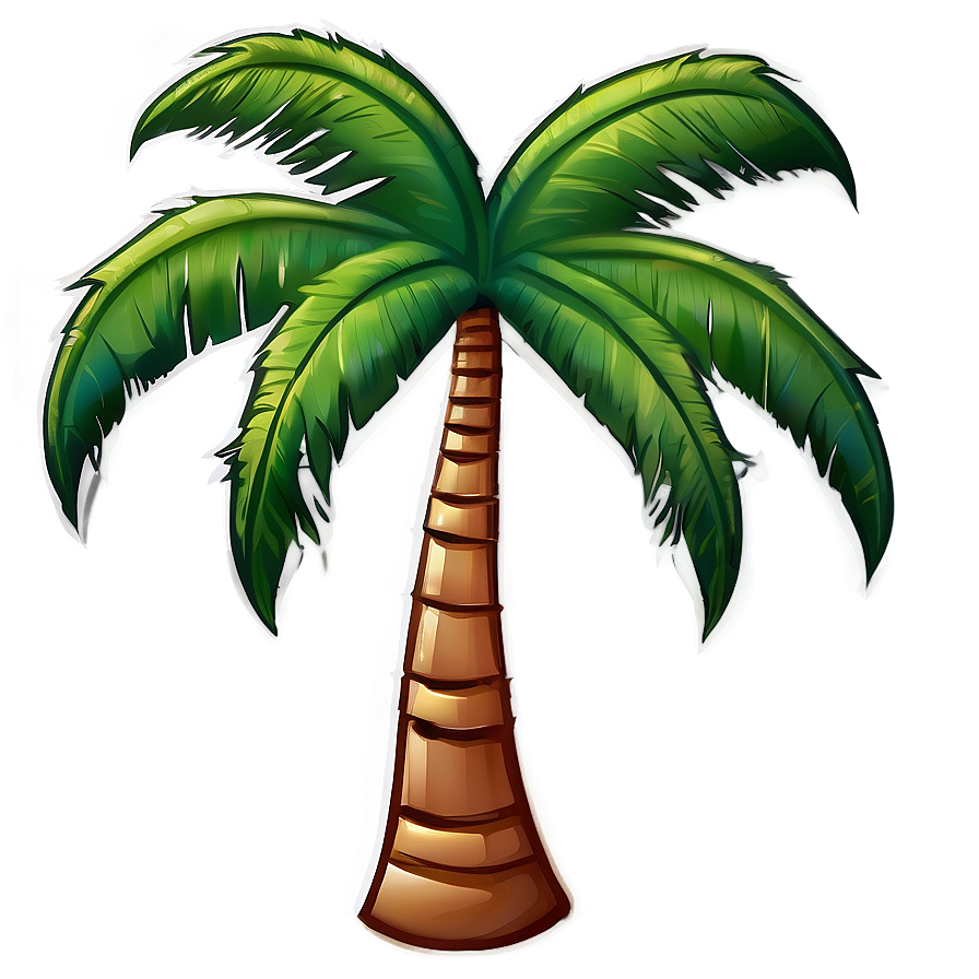 Stylized Palm Tree Emoji Png 06272024 PNG image