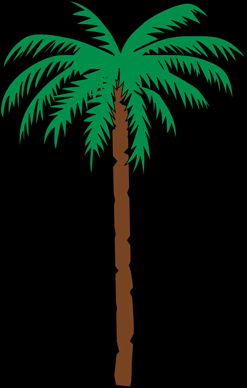 Stylized Palm Tree Graphic PNG image