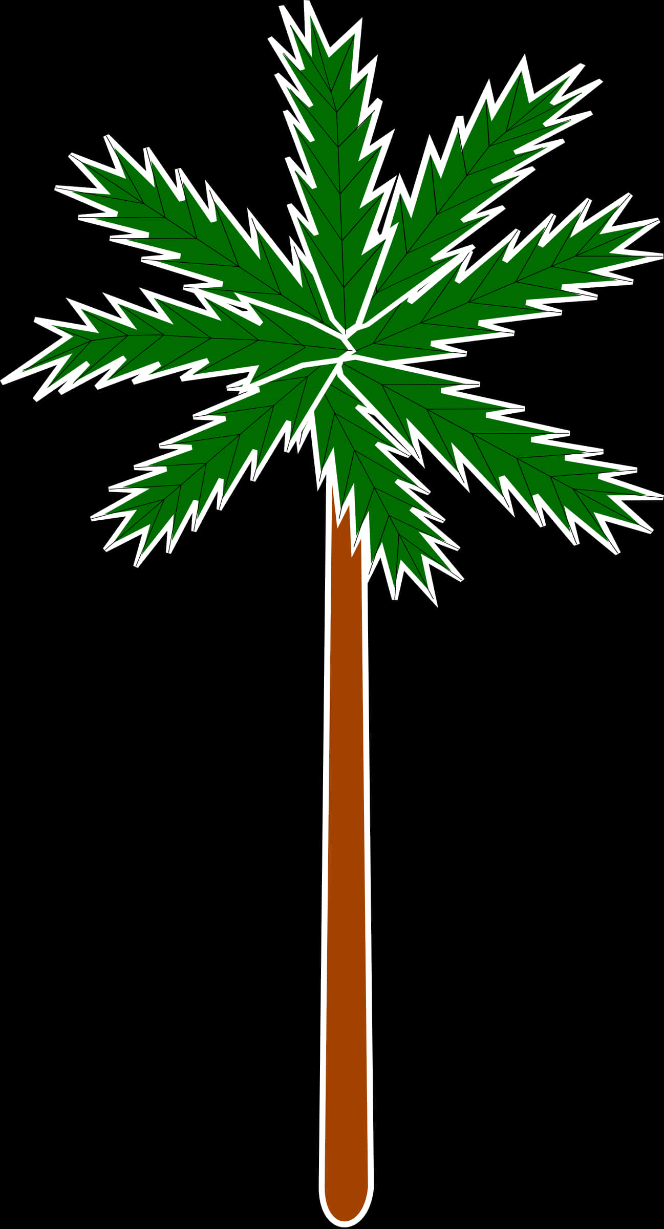 Stylized Palm Tree Graphic PNG image