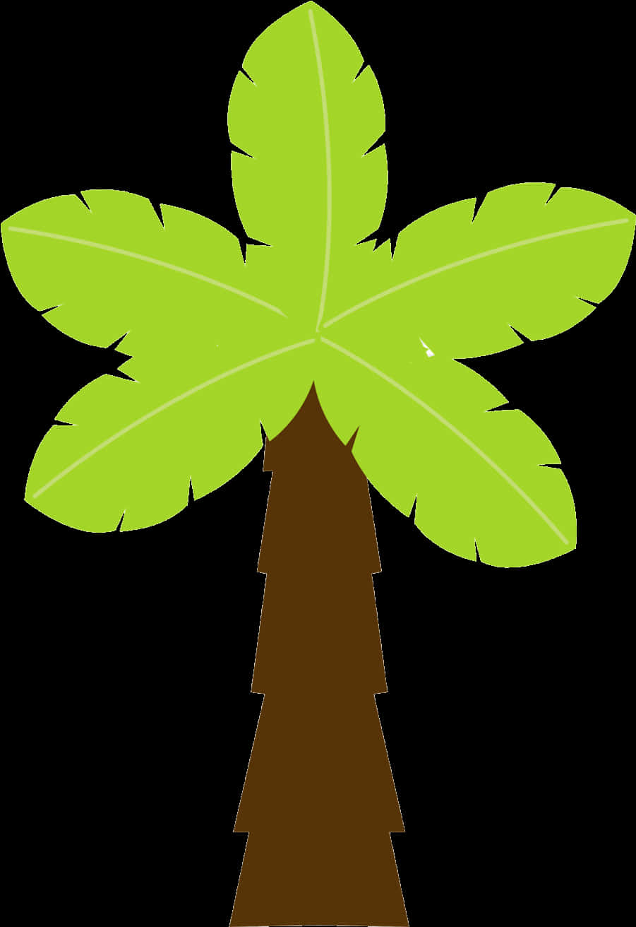 Stylized Palm Tree Graphic PNG image