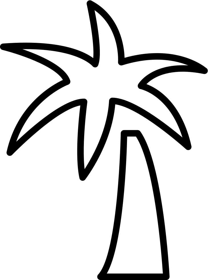 Stylized Palm Tree Graphic PNG image