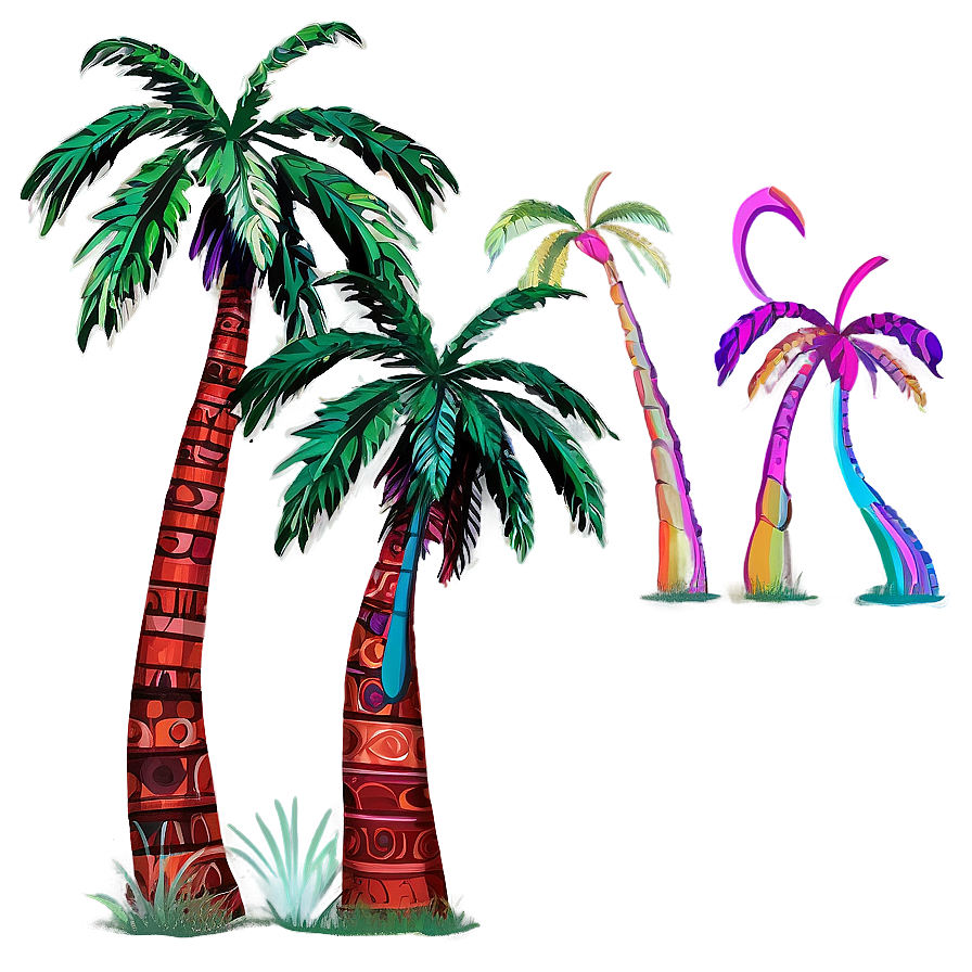 Stylized Palm Trees Png 2 PNG image