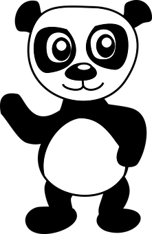 Stylized Panda Face Illusion PNG image