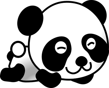 Stylized Panda Graphic PNG image