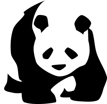 Stylized Panda Graphic PNG image