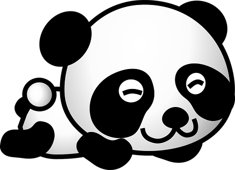 Stylized Panda Illustration PNG image