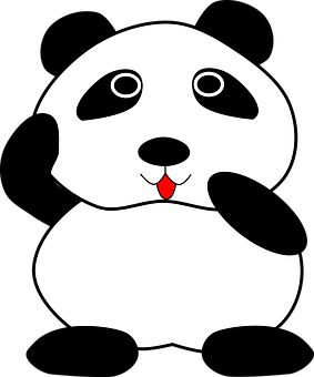 Stylized Panda Illustration PNG image