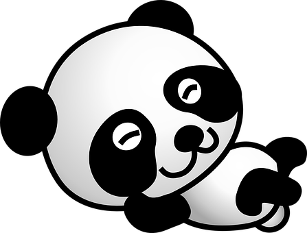 Stylized Panda Illustration PNG image