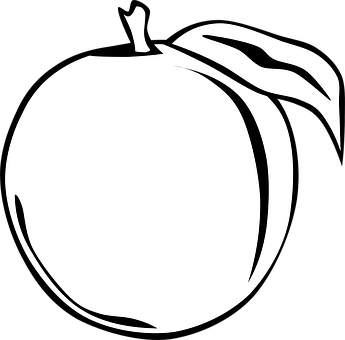 Stylized Peach Graphic PNG image