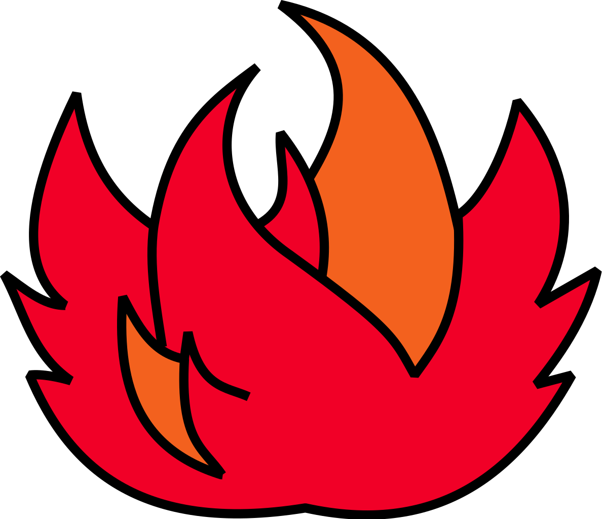 Stylized Phoenix Flame Graphic PNG image