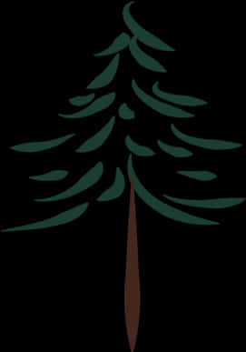 Stylized Pine Tree Graphic PNG image