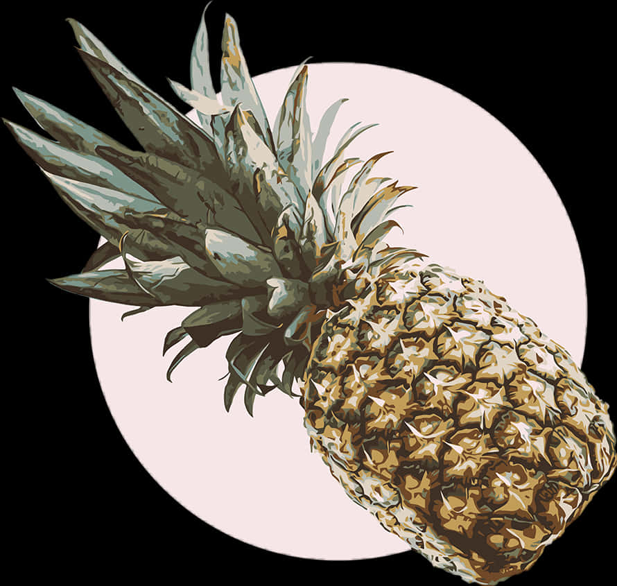 Stylized Pineapple Artwork PNG image