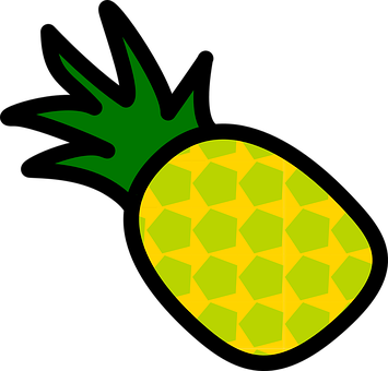 Stylized Pineapple Graphic PNG image