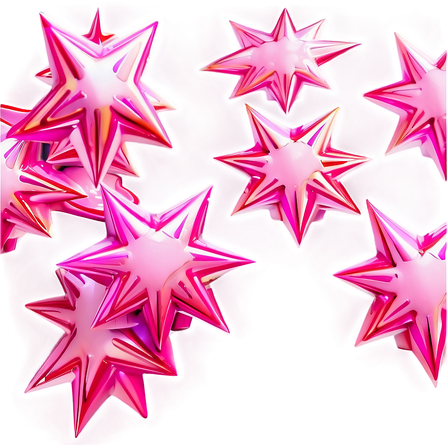 Stylized Pink Stars Png Xpq PNG image