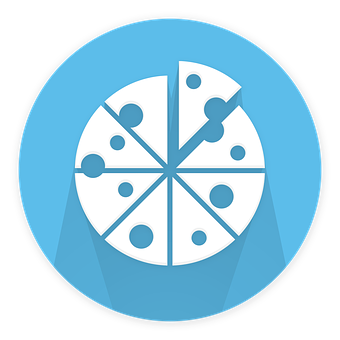 Stylized Pizza Icon PNG image