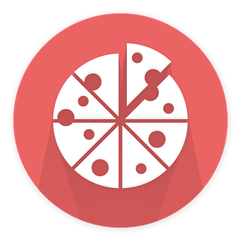 Stylized Pizza Icon Graphic PNG image