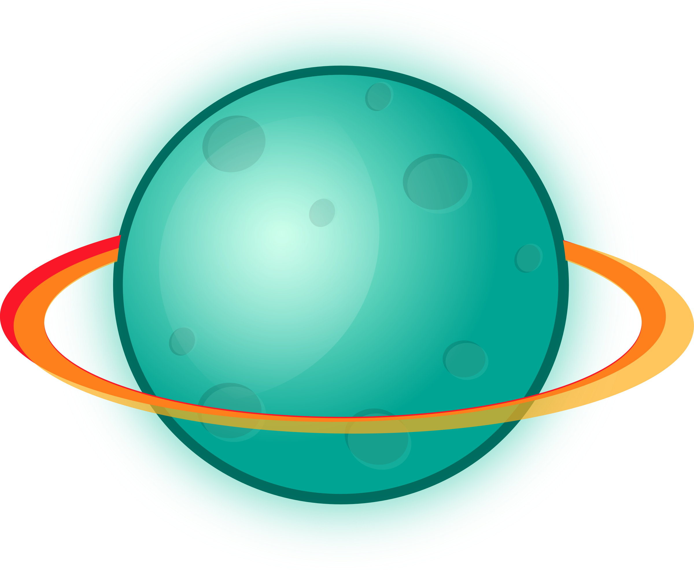 Stylized Planet Illustration PNG image