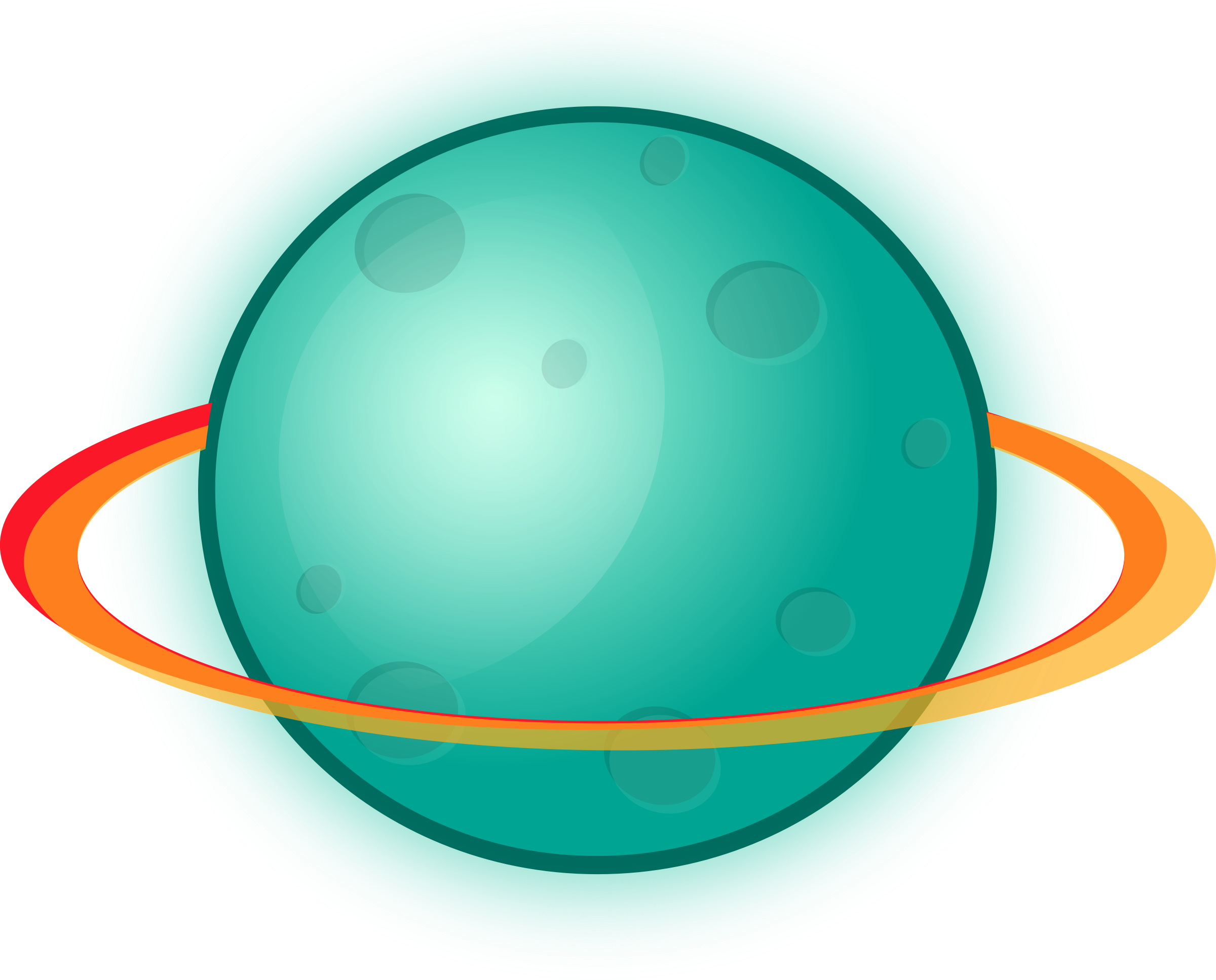Stylized Planetwith Rings PNG image