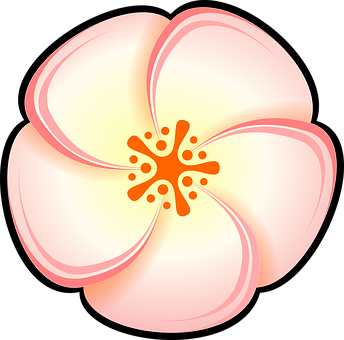 Stylized Plumeria Flower Illustration PNG image