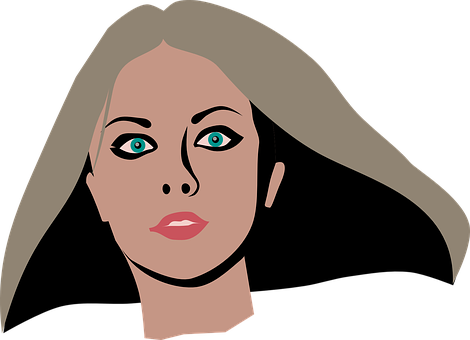 Stylized Portraitof Womanwith Green Eyes PNG image