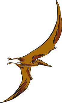 Stylized Pterosaur Illustration PNG image