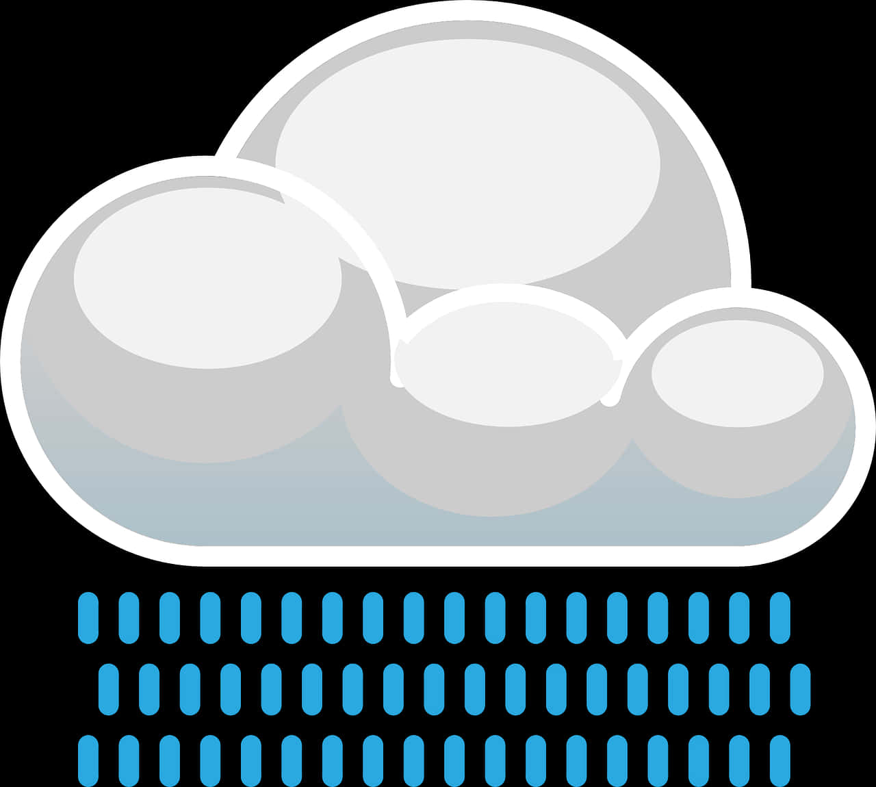 Stylized Rain Cloud Graphic PNG image
