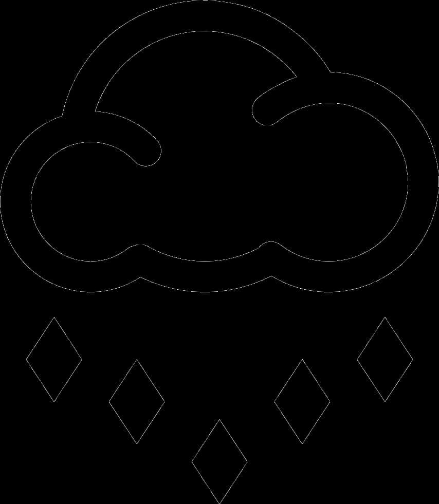 Stylized Rain Cloud Icon PNG image