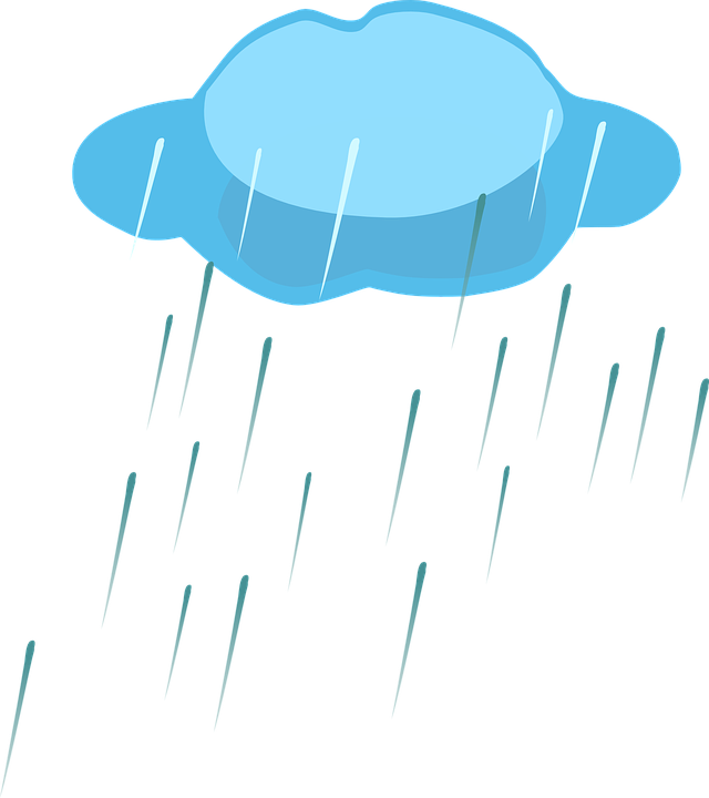 Stylized Rain Cloud Illustration PNG image