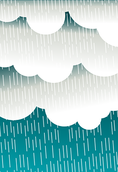 Stylized Rain Clouds Illustration PNG image