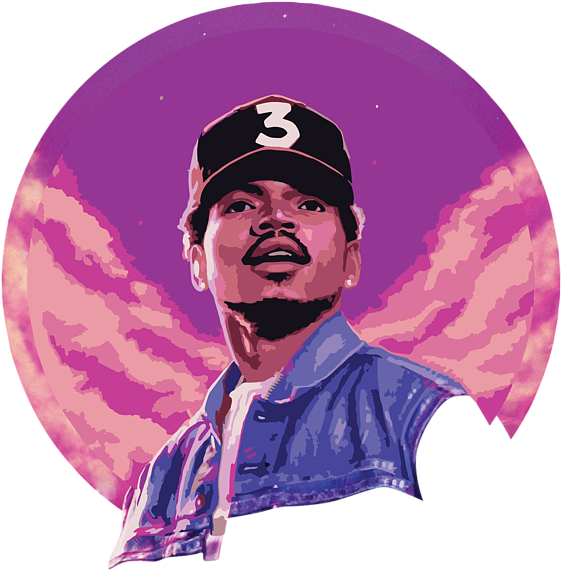 Stylized Rapper Portrait PNG image