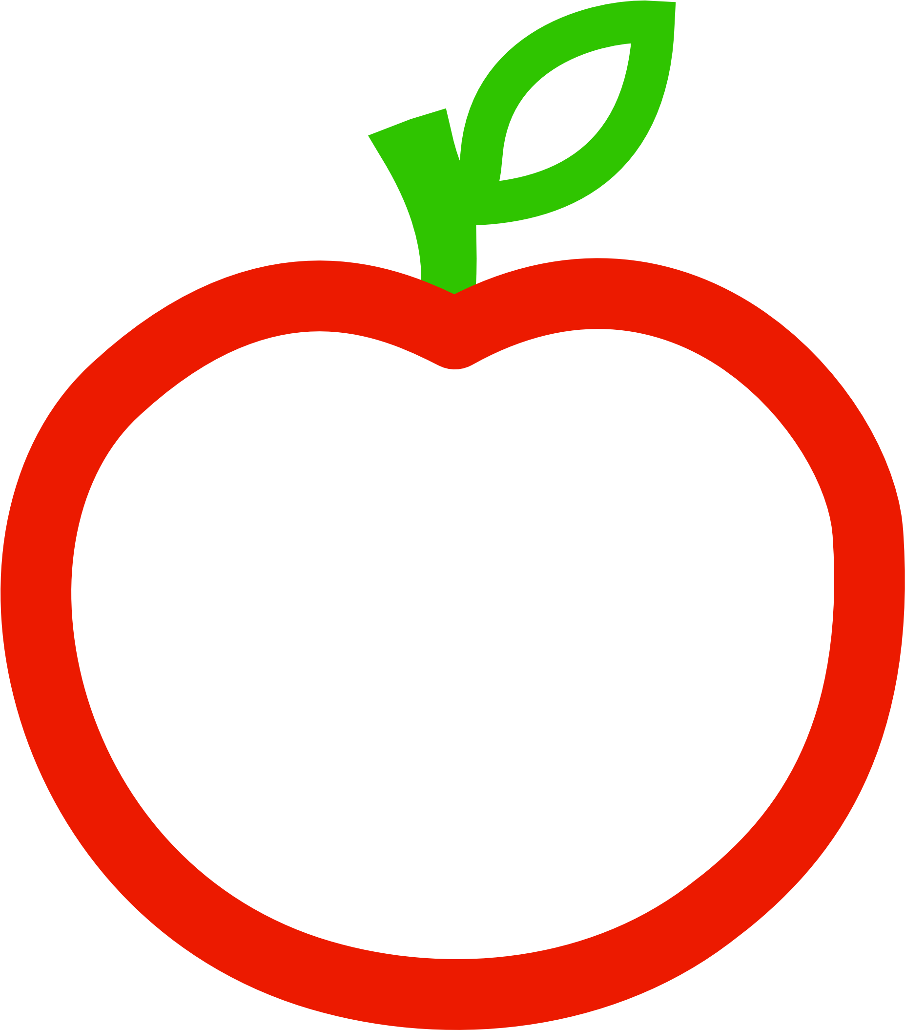 Stylized Red Apple Graphic PNG image
