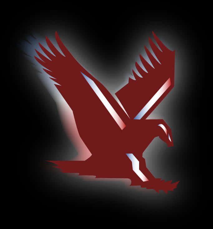 Stylized Red Eagle Logo PNG image