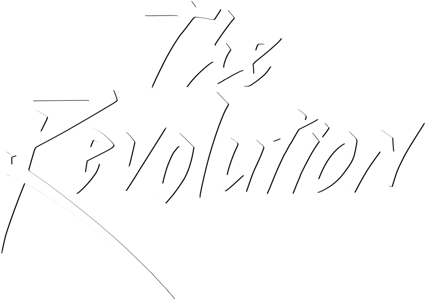 Stylized Revolution Text Graphic PNG image