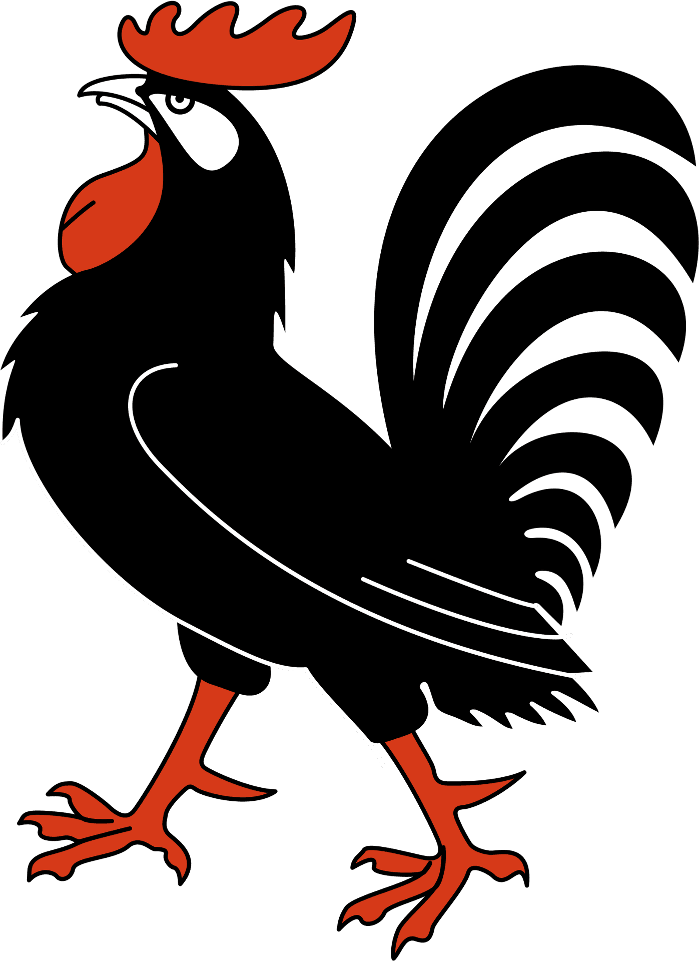 Stylized Rooster Illustration PNG image