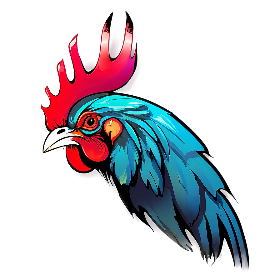 Stylized Rooster Profile Png 05242024 PNG image