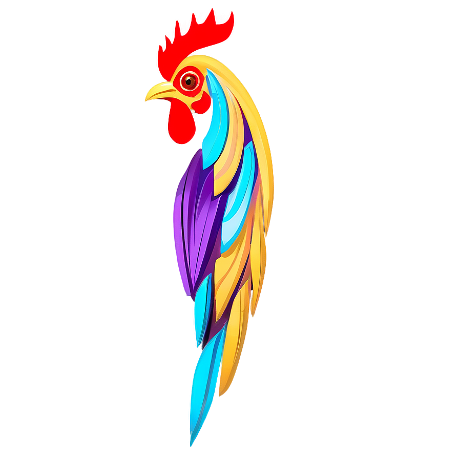 Stylized Rooster Profile Png Ere PNG image